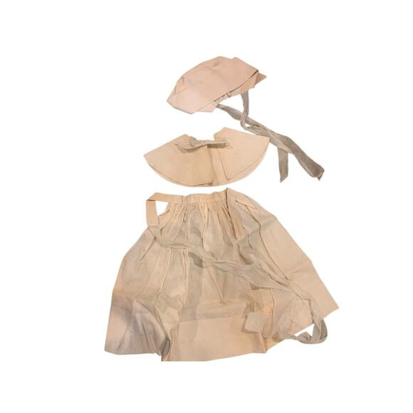 Set of 6 Youth Vintage Handmade Costume Pieces Dress Cloak Apron Bonnet - Picture 3 of 11